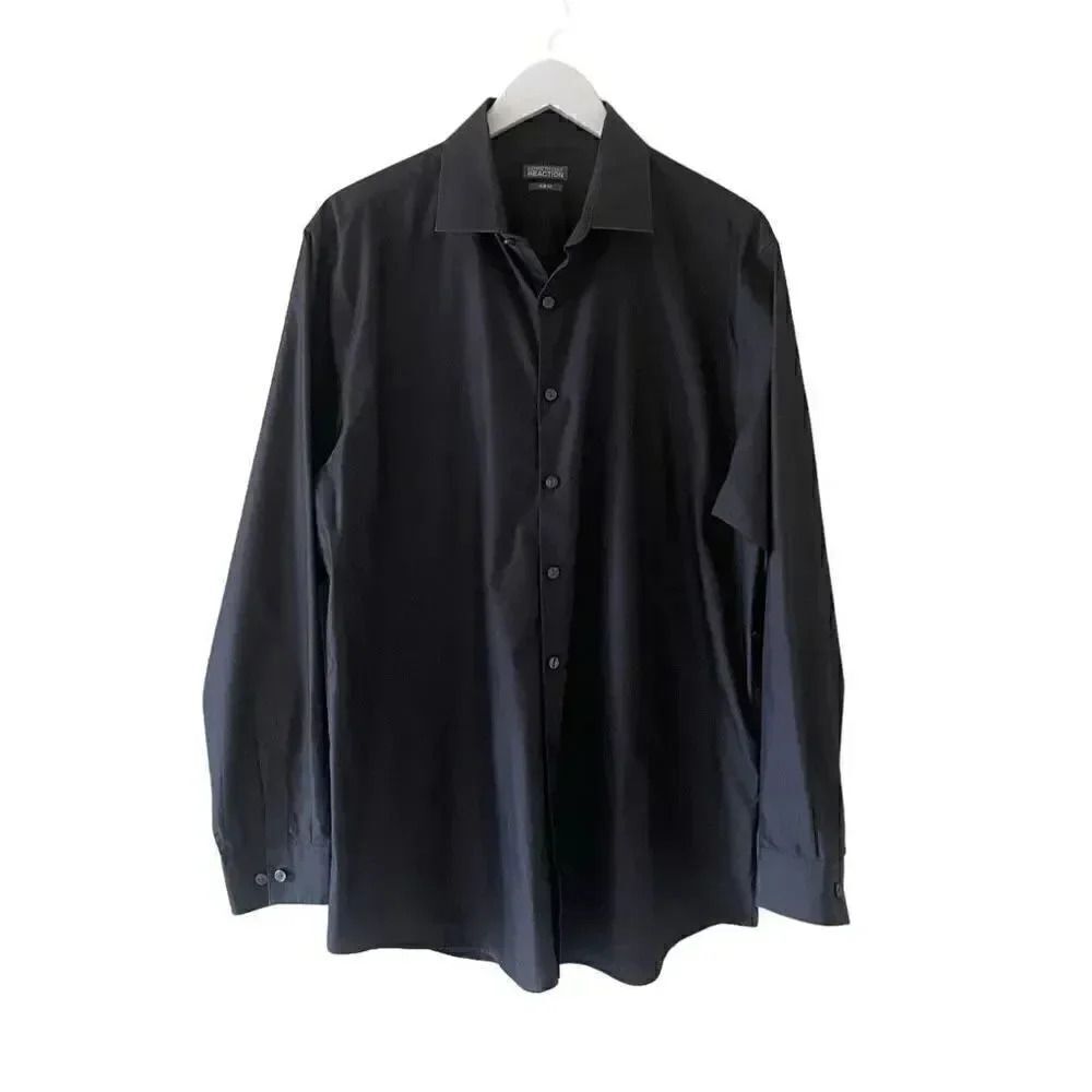 Kenneth Cole Stretch Solid Button-Down Long Sleev… - image 2
